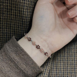 Miela gėlių karoliukų apyrankė moterims mergaitėms universali elastinga reguliuojama pakabukų apyrankė papuo&scaron;alai aksesuarai dovanos