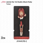 Jennie 1-asis studijos albumas Ruby oficialus foto atvirukas, atvirukas, plakatas KPOP Ticket (Zen ver.)