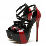 Sexy Peep Toe, 16,5 cm, itin auk&scaron;takulniai, moteri&scaron;ki sandalai vakarėliui, vestuviniai banketai. 35