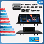 Hizpo 10.25 Automobilio multimedijos grotuvas GPS navigacija palaiko Carplay Android Auto BMW 1 serijai 06-12 E81 E82 E87 E88 Be ekrano GPS stereo RDS 4W 4G 32G