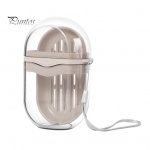 Kelioninis muilo dėklas, skaidrus dizainas, kompakti&scaron;kas ne&scaron;iojamas nepralaidus muilo laikiklis su dangteliu muilo indas su drenažo padėklu gryna