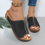 Sandalias de cu&ntilde;a ortop&eacute;dicas para mujer, calzado casual, cuero vintage, antideslizante, estilo vintage, calidad, novedades 2024 36