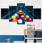 ArtSailing 5 dalių drobė menas biliardas sportinė tapyba HD nuotraukos sienų menas Namų dekoravimas gyvenimui cu-1733B 40x60cm*2 40x80cm*2 40x100cm*1