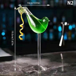 Kūrybinis kokteilių stiklinis er&scaron;kėčio žuvies formos taurės stiklinis baras KTV naktinio klubo vakarėlio gėrimo puodelis A&scaron;tuonkojo pauk&scaron;čio formos vyno sulčių puodelis