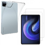 Dėklas + 2 grūdinti stiklai Xiaomi Pad 6 / Pad 6 Pro - Apsauga nuo smūgių Skaidrus Phonillico