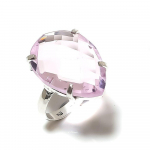 Pink Kunzite Handmade 925 Sterling Silver Jewelry Ring Size 10 o1b26