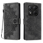 Reljefinis tribalinis telefono dėklas-piniginė, skirtas Xiaomi 14 14T 15 Pro Redmi Note 14 13 12 Pro Plus, dėklas su nuotraukų rėmeliu ir atlenkiamu stovu Redmi Note 14 Pro 5G