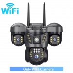 LS VISION 12MP Trijų objektyvų 4G Sim IP kamera lauko, žmonių aptikimas, WiFi stebėjimo kameros, 6K apsaugos, vaizdo monitorius V380 Pro 4G Camera