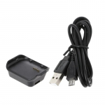 1m USB įkrovimo laidas įkroviklio dokas Samsung Galaxy Gear 2 R380 i&scaron;maniajam laikrodžiui juoda