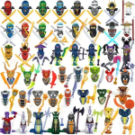 MINISO Anime Veidukai 24 Vnt. Ninjago Mini Figūrėlės Statybiniai Blokeliai Mini Lėlė Lėlės Figūrėlė Blokelis Vaikų Žaislai Gimtadienio Dovanos