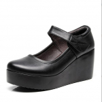 Natūralios odos moteri&scaron;ki batai, kasdieniai batai su platforma, apvalianos nosies, atvira vir&scaron;utine dalimi, patogūs moteri&scaron;ki batai, moteri&scaron;ki batai su platforma ir auk&scaron;tu kulnu 33-43 dydžiai 37