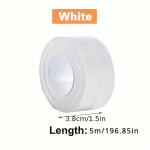 5 metrų vandeniui ir drėgmei atspari juosta, ideali sandarinti siūles, tualeto bakelius ir kampus virtuvėse bei vonios kambariuose. 1.5*196.85inch