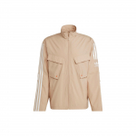 Adidas Originals Trefoil Parley Tt Vienspalvė Juostuota Spausdinta Logotipo Užtrauktuku Apykaklės Striukė Vyri&scaron;ka Striukė &Scaron;viesiai Ruda HL9397 L