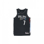 Nike Brooklyn Nets City Edition Swingman mar&scaron;kinėliai, žaidėjo versija, Kevin Durant #7 vyri&scaron;ki vir&scaron;utiniai drabužiai juodi CN1572-015 M