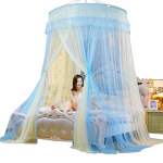 Romanti&scaron;kas princesės kupolo tinklelis nuo uodų gradientas, dvigubos spalvos nėriniuotas lovos baldakimas Trijų durų pakabinamas lovos tinklelis double bed