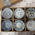 Porcelianinis dubenėlių ir lėk&scaron;čių rinkinys - Mėlynas ir baltas dovanų rinkinys namams, Kūrybingas įmonės atidarymas, Suvenyras Blue and White Porcelain
