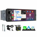 EONON Automobilinė garso sistema IPS Atsarginis I&scaron;maniojo telefono jungtis su Android Auto Vairavimas Vaizdo ir Automobilio garso 1-DIN Ekranas, 6,36 colio Jutiklinis ekranas, 1280480p juoda