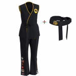 Karate Vaikai KOF Cobra Kai Cosplay Kostiumas Vaikas Suaugęs Juodas Baltas Kimono Uniforma Galvos juosta Anime Helovino Vakarėlio Kostiumas Sportinis kostiumas as the picture-150-160cm&Cobra Kai