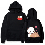 Bubu ir Dudu Pandų Hoodies Vyri&scaron;ki Estetiniai Grafiniai Juokingi Kawaii Burbulinės Arbatos Hoodies Unisex Anime Harajuku Vintage Megztiniai S red