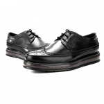 Madingi Stilingi Personalizuoti Vyri&scaron;ki Natūralios Odos Oksfordai Rankų Darbo Lakiniai Bateliai Platforminiai Batai Plok&scaron;čiapadžiai 45 juoda