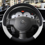 for Citroen Jumpy Dispatch SpaceTourer 1994~ 9 Colors Car Steering Wheel Cover PU Leather Non-slip Auto Accessories D shape Yellow