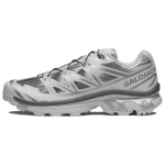 SALOMON XT 6 Amortizuojantys, Dilimui atsparūs žemi kasdieniai bėgimo bateliai Unisex Sidabrinės pilkos spalvos sportbačiai 478760 38⅔ sidabro baltos spalvos