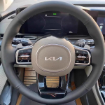 hand stitched non-slip Leather car Steering Wheel Cover For Kia Sorento -2024 Carnival -2024 Auto Parts 1 Leather