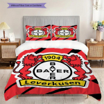 Bayer 04 Leverkusen Ra&scaron;to Patalynės Antklodės Komplektas Antklodės Užvalkalas Pagalvės Užvalkalas Namų Dekoras Gimtadienio Dovana (1 * užvalkalas antklodei + 2 * užvalkalai pagalvėms, be užpildo) 135x200cm