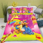 Winnie The Pooh Tigger Antklodės Užvalkalų Rinkinys 3D Vaikams Karali&scaron;ko Dydžio Patalynės Antklodžių Rinkiniai 100% Poliesteris EU Single(135*200cm)3pcs