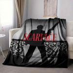 1 vnt. Scarface mink&scaron;tas patogus pledas su skaitmenine spauda, visų sezonų daugiafunkcinis megztas audinys patalynė, biurui, sofai, namų dekoravimui pledas 150cm&times;200cm gray