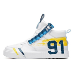 ANTA Life Collection Skateboard Shoes Men's High top White Blue 91938007-16 39 white