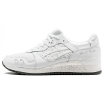 ASICS Gel Lyte 3 laisvalaikio stiliaus, dilimui atsparūs, kvėpuojantys, žemo ūgio bėgimo bateliai vyrams, balti, H5N1L-0101 40.5