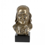 Benjamin Franklin - marble bust, statuette of a famous person, decoration for office, school, and hotel by the Art-Dog brand ruda
