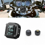 M5 Motociklo TPMS Belaidė Motociklo Padangų Slėgio Stebėjimo Signalizacijos Sistema Su 2 I&scaron;oriniais Davikliais 5 Signalizacijos Metodai juoda