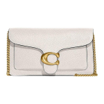 Coach Chain 20 Auksinis raidės logotipas Metalinė grandinėlė Poliruotas akmens ra&scaron;to odinis peties krep&scaron;ys Crossbody Sankabėlė Maži moteri&scaron;ki krep&scaron;iai Kreidos baltumo CE772-B4HA Basic Set (Bag+Dust Bag)