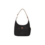 Longchamp Le Pliage 28 Reguliuojama peties rankena Sulankstomas drobės Pusmėnulio formos Rankinė per petį Moteri&scaron;kos rankinės Juoda 2450089001 Black