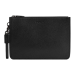 Coach Charter 30 Logotipas įspaustas Vir&scaron;utinis užtrauktukas Odinis delninukas Didelis vyri&scaron;kas delninukas Juodas CR787-BLK Basic Set (Bag+Dust Bag)