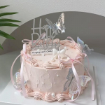 Simuliacija Baleto Juostelė Žvakidė Drugelis &Scaron;irdies Formos Gėlė Gimtadienio Torto Modelis Langas Pavyzdys Eksponavimas Fotografijos Rekvizitai 6 inch