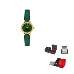 TISSOT Kvarcinis Mechanizmas 100m Atsparumas Vandeniui Moteri&scaron;kas Laikrodis Žalias Ciferblatas T140.009.36.091.00 Green Dial black
