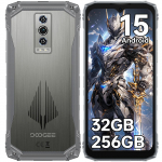 DOOGEE Blade10Pro Energy Tvirtas i&scaron;manusis telefonas Android 15, 32GB+256GB/2TB Mobilusis telefonas, 6150mAh, 6,56 Ekranas, 50MP+8MP/4G Trigubas kortelių lizdas/NFC sidabras