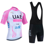 Naujas 2025 m. TOTAL dviračių mar&scaron;kinėlių ir kelnių komplektas Baltas Dviratininko Maillot kelnių rinkinys UAE komanda Quick Dry Ropa Ciclismo Vasaros Pro dviračių mar&scaron;kinėliai Apranga S rožinė