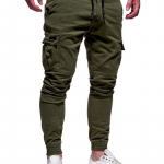 Vyri&scaron;ki bėgikai Chino kelnės Jogger džinsai krovininės kelnės bėgimo kelnės Žemos tarpkojo kelnės S armijos žalia spalva