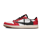 Jordan x Travis Scott Air Jordan 1 Chicago Travis Scott X AJ1 žemi Klasikiniai Atsparūs dilimui Žemi batai DZ4137-700(Komanda1142-) 35.5 black