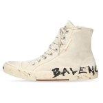 Balenciaga Paris Auk&scaron;takulniai sportbačiai 'Baltas suardytas medvilninis ir baltas guminis su grafičiais' Vyri&scaron;ki 688752W3RR49010 EU 43 white