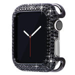 Deimantinis laikrodžio dėklas Apple laikrodžiui 45mm 41mm 44mm 40mm Series 9 8 7 6 5 4 3 SE Prabangus deimantinis apsauginis dangtelis iWatch korpusas For 45mm black