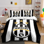 Juventus Logotipo Patalynės Komplektas Patalynė Antklodės Užvalkalų Komplektas Antklodės Užvalkalas Pagalvių Užvalkalai (1 * Antklodės užvalkalas, 2 * Pagalvių užvalkalai, be antklodės įdaro) 200x220cm black