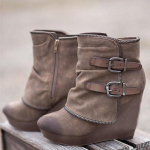Rudens žiemos stambūs ankle boots moteri&scaron;ki &scaron;ilti batai rankų darbo madingi retro batai mamos batai moteri&scaron;ki batai 39 ruda