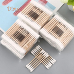 DIAMO vienkartinis dvipusis medvilninio tampono makiažo valymo aplikatorius