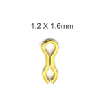 3000 vnt. Splay Ring Bimoo karpių žvejybos aksesuaras plaukų įtaiso &scaron;vino svorio užraktas 1,2 * 16 mm 1,6 * 20 mm 2,0 * 24 mm 1.2*1.6mm auksinė
