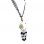 Les Tr&eacute;sors De Lily [E4353] - Collier 'Maeva' Noir